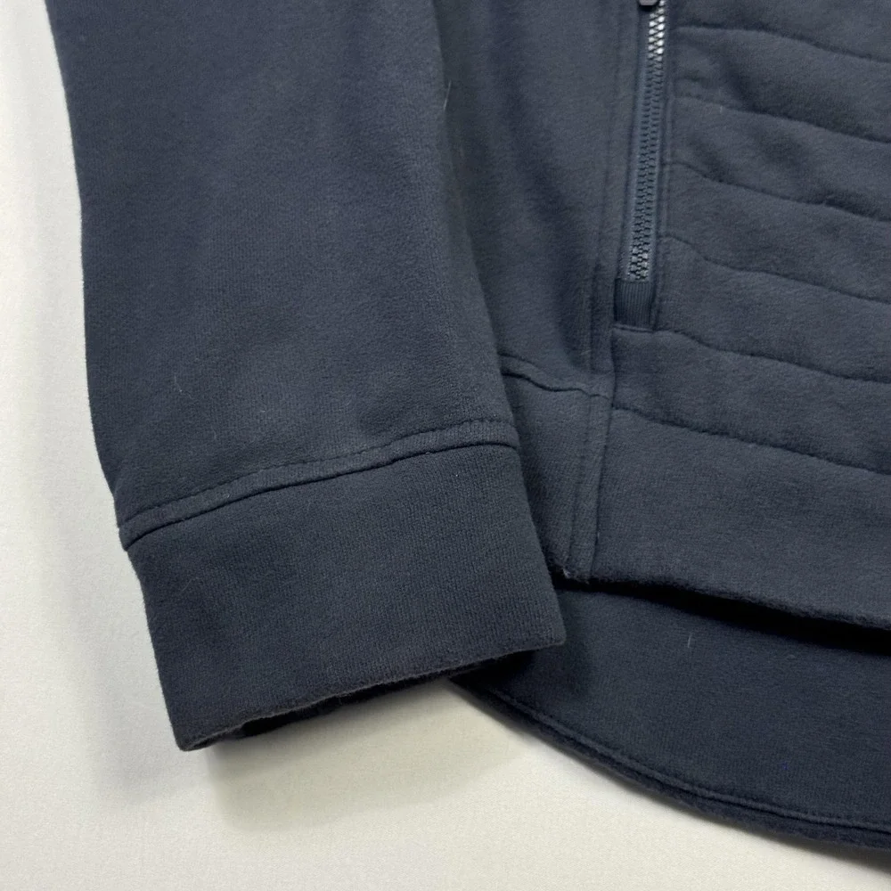 Lululemon Be True Fleece Hoodie Womens 6 Navy‎ Blue Full Zip Quilted Drawstring